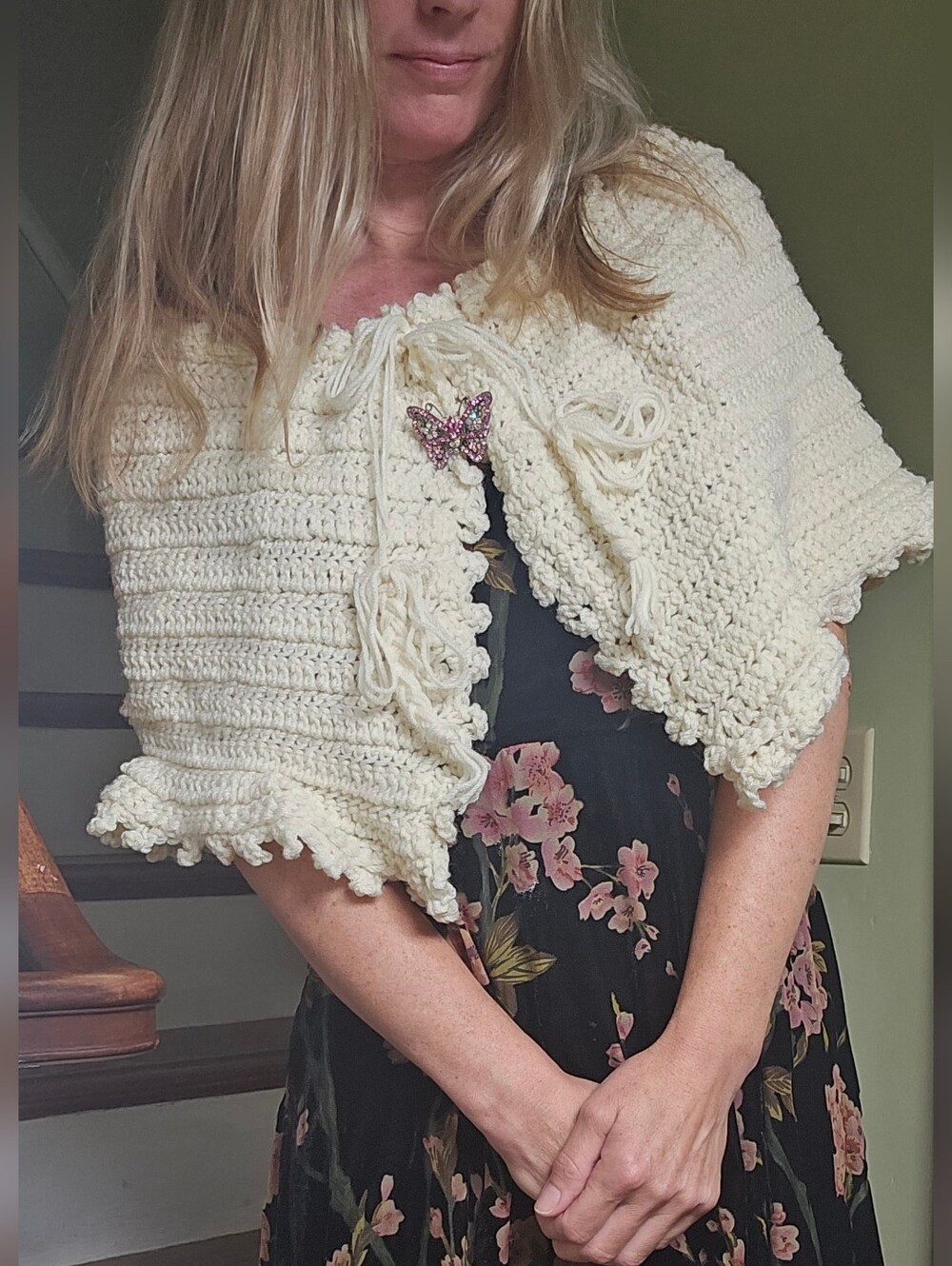 Handmade Shawl With Pin